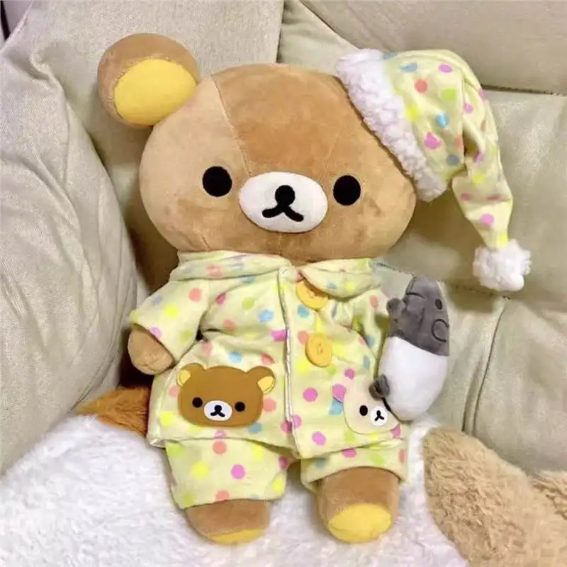 Rilakkuma Pajamas Plush Doll Cartoon Ornaments Bedroom Decorations Cartoon Peripheral Dolls Friends Children Birthday Gifts