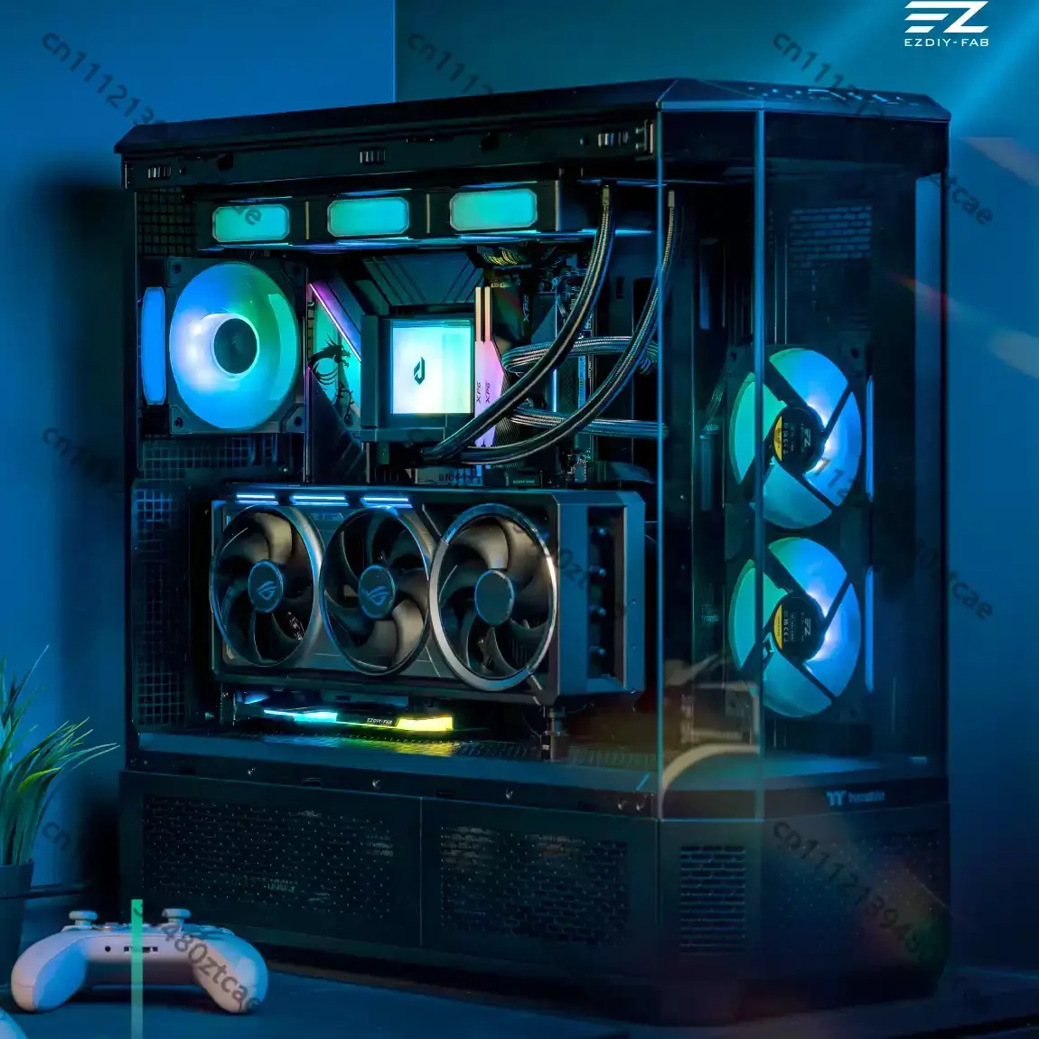 Pure White GPU Vertical Installation Kit Loss‑Free Vertical Transfer Cable With Bracket Desktop Computer Hardware Replacement