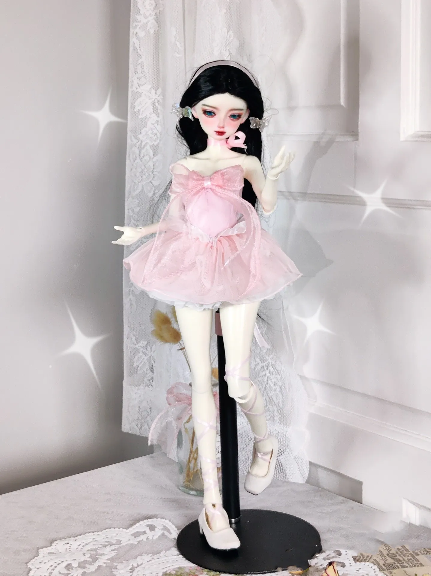 

Pink 1/4 BJD doll dress clothing accessories