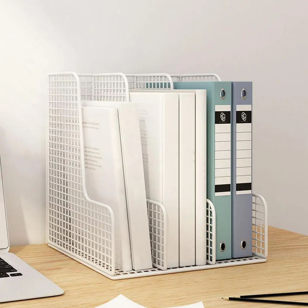 Desktop Organization Heavy-duty Use Stand Up File Sorter Metal Rack Home Supply
