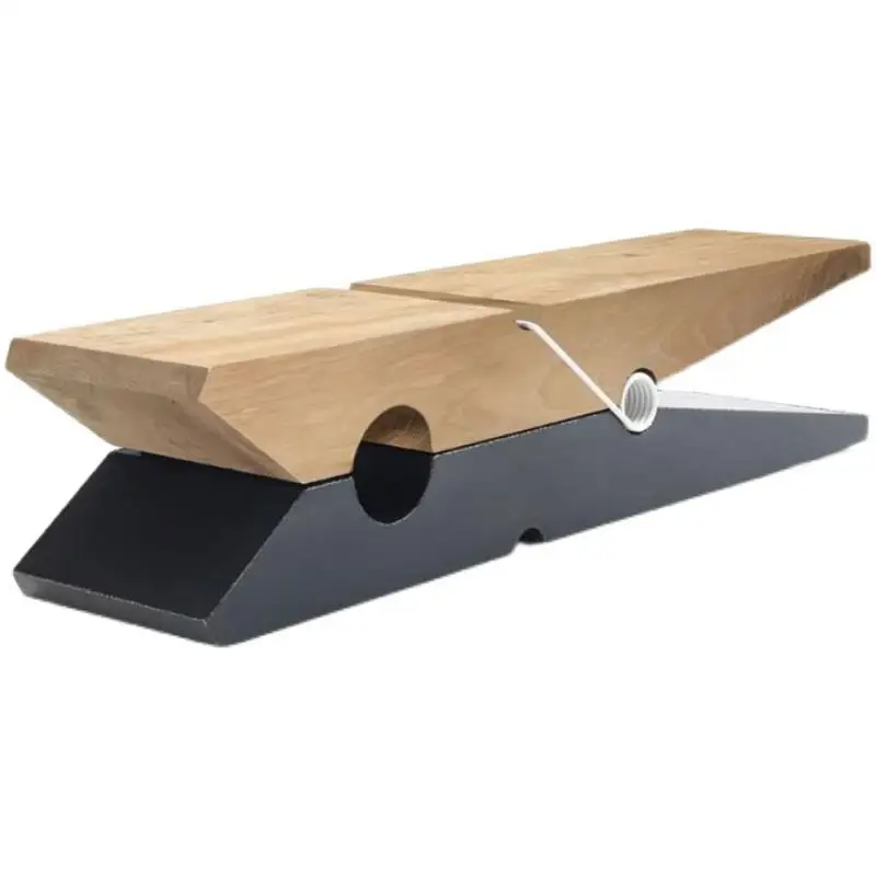 Simple TV cabinet, retro clip, solid wood shoe changing stool, Nordic homestay bench, creative living room, personalized log
