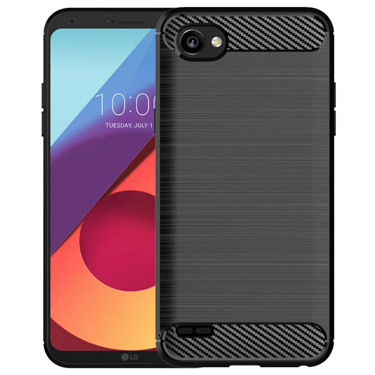 

Silicone Case for lg q6 plus Q6 Alpha LGG6+ Carbon Fiber Phone Cover for LG G6 Plus lgq6+ Shockproof Matte Case Coque Fundas