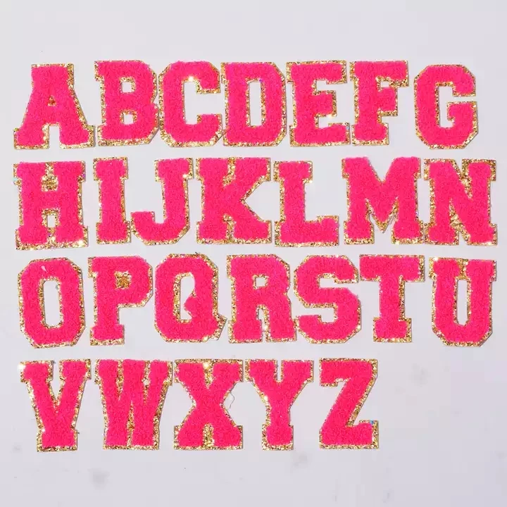 

6CM 26pcs Letters Alphabet Felt Embroidered Patches sticker Garment Accessories DIY Name Applique gifts