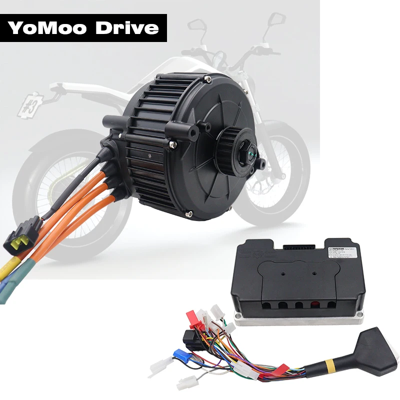 

QS165 5KW 35H 90KPH PMSM Mid Drive Motor Encoder version with FarDriver Controller ND72450B or ND72680B For High Speed Dirtbike