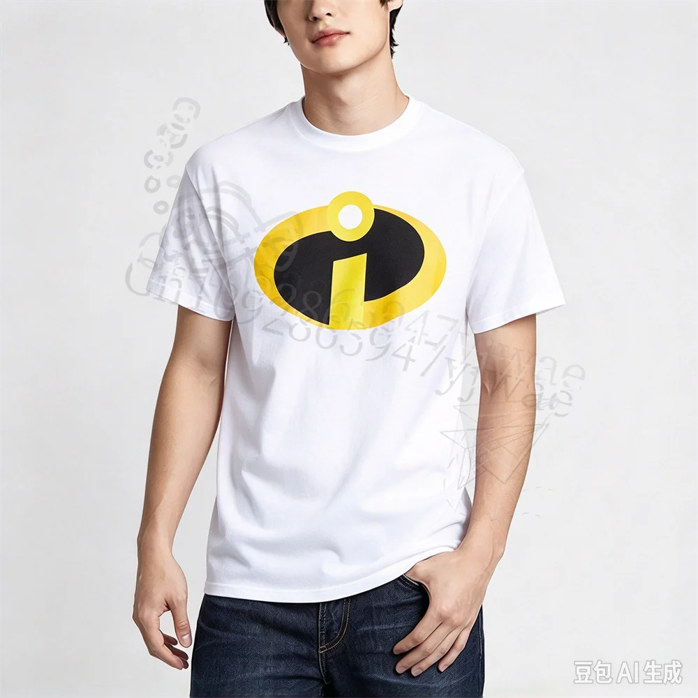 The Incredibles Logo Shirt Family Trip T-Shirt Movie Fan Gift Leisure Vacation Top Summer Adult Children Beach T-Shirt