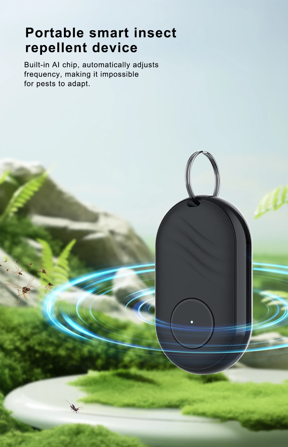 M63 Mosquito Repellent Pendant Mosquito Proof Keychain Children Adults Outdoor Portable Ultrasonic Insect Repellent Rechargeable