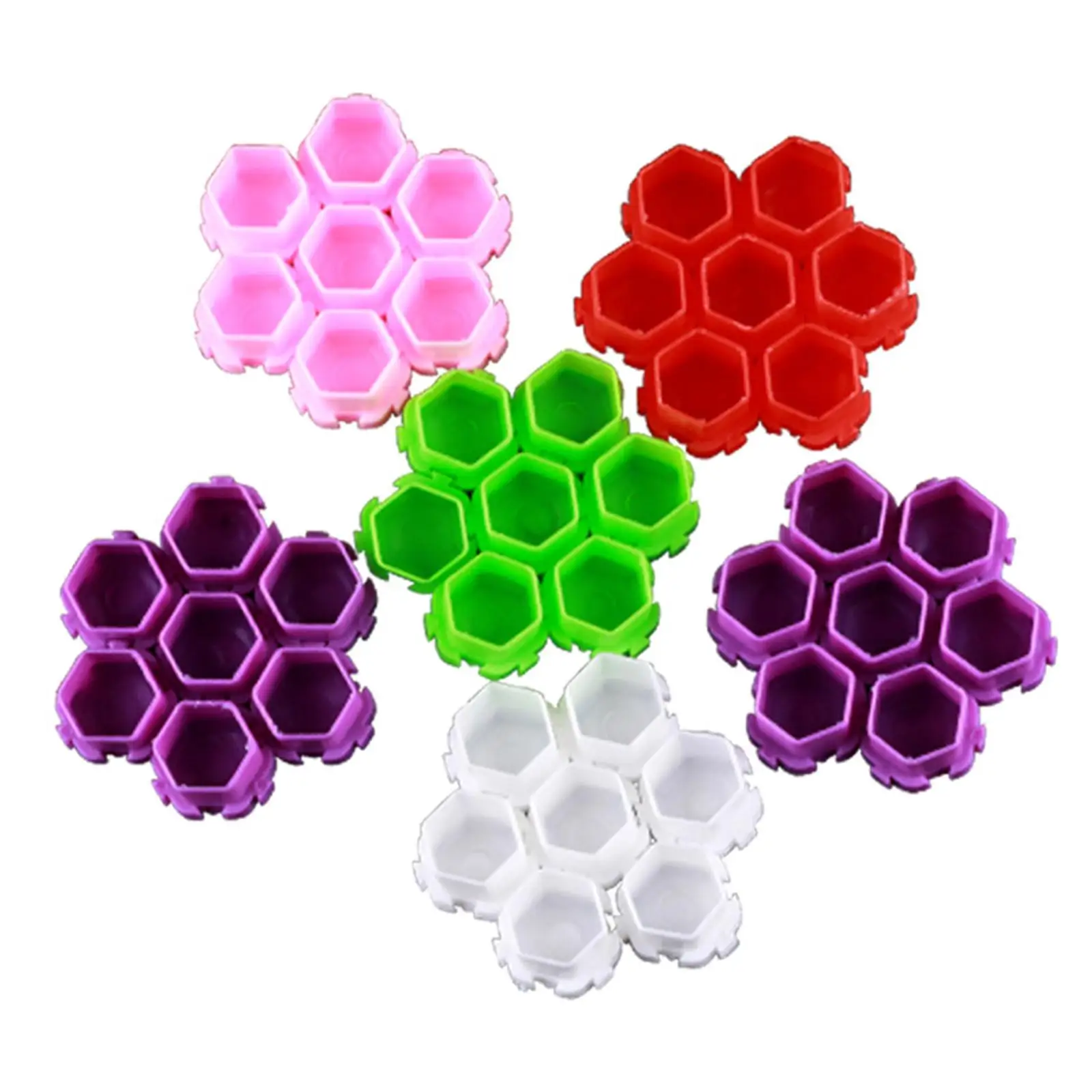 

200 Pieces Honeycomb Shape Pigment Holder Tattoo Ink Cups Makeup Supplies