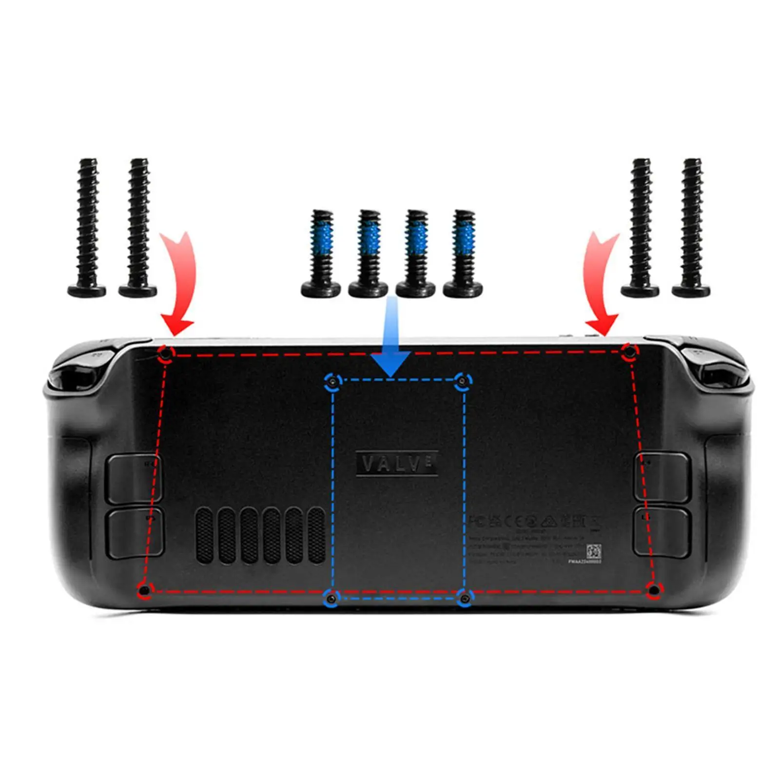 게임 콘솔 후면 커버 금속 나사 키트, 스팀 데크 수리 부품, 드라이버 수리 부품, 17 개/세트
