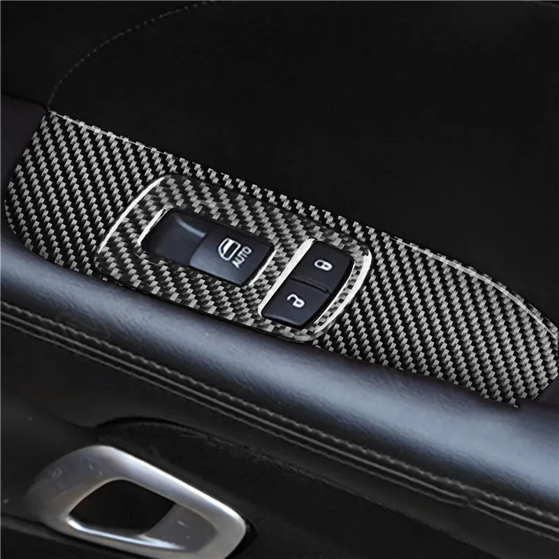 Interior Accessories Car Carbon Fiber Black Stickers Trim Strip For Dodge Challenger 2015 2016 2017 2018 2019 2020 2021