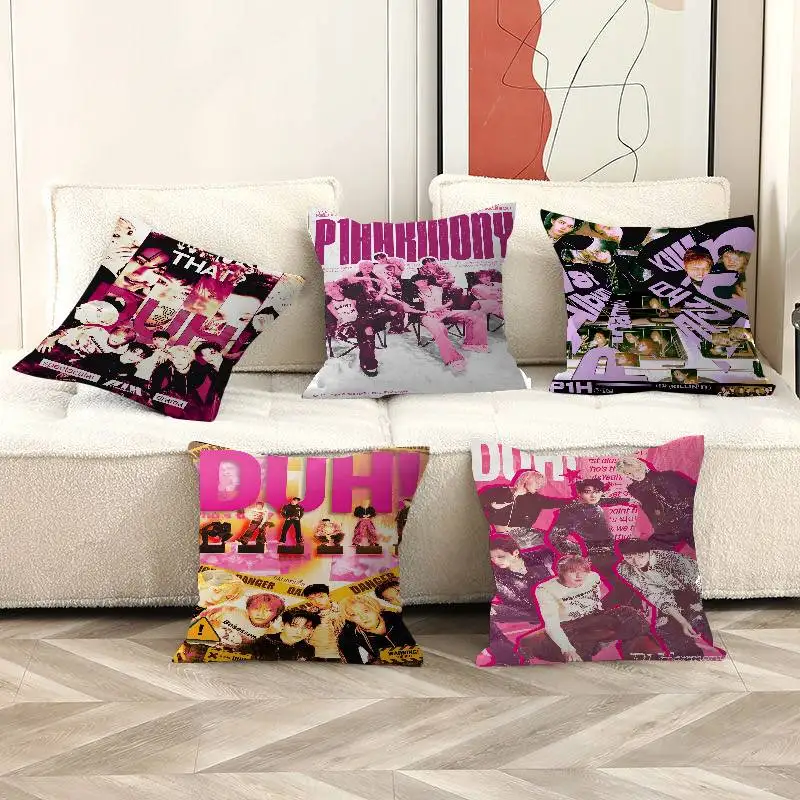 Custom P-P1Harmony KPOP Maple Design Cushion Cover Happy Autumn Harvest decor Holiday Decorati Pillow Cover
