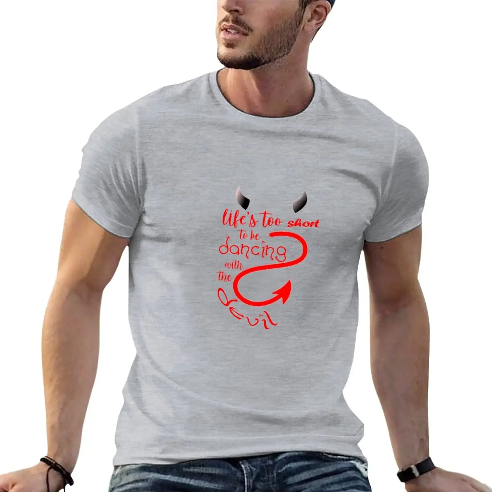 dancing with the devil T-Shirt graphic t shirts black t shirts mens white t shirts