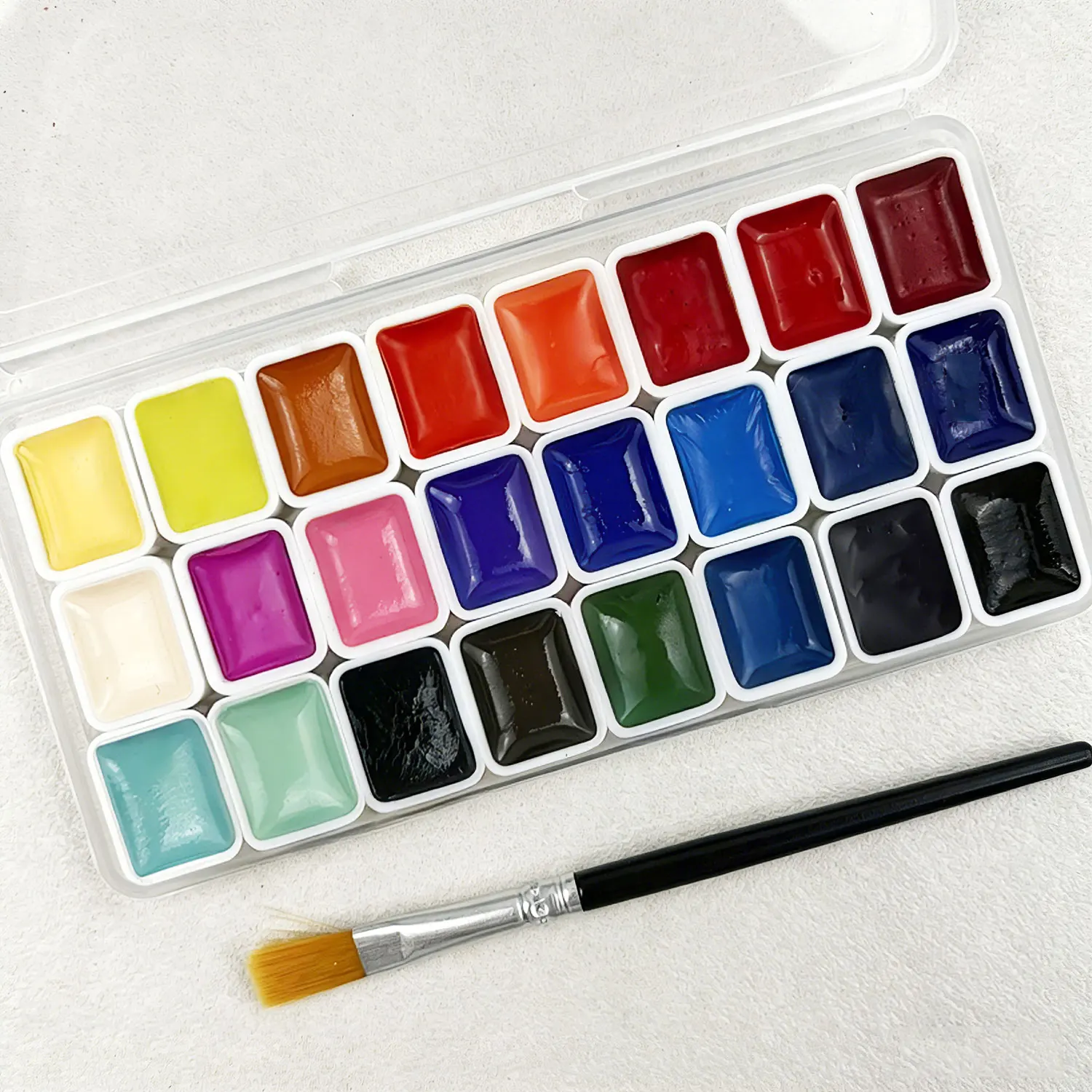 24-Color Solid Watercolor Set 2