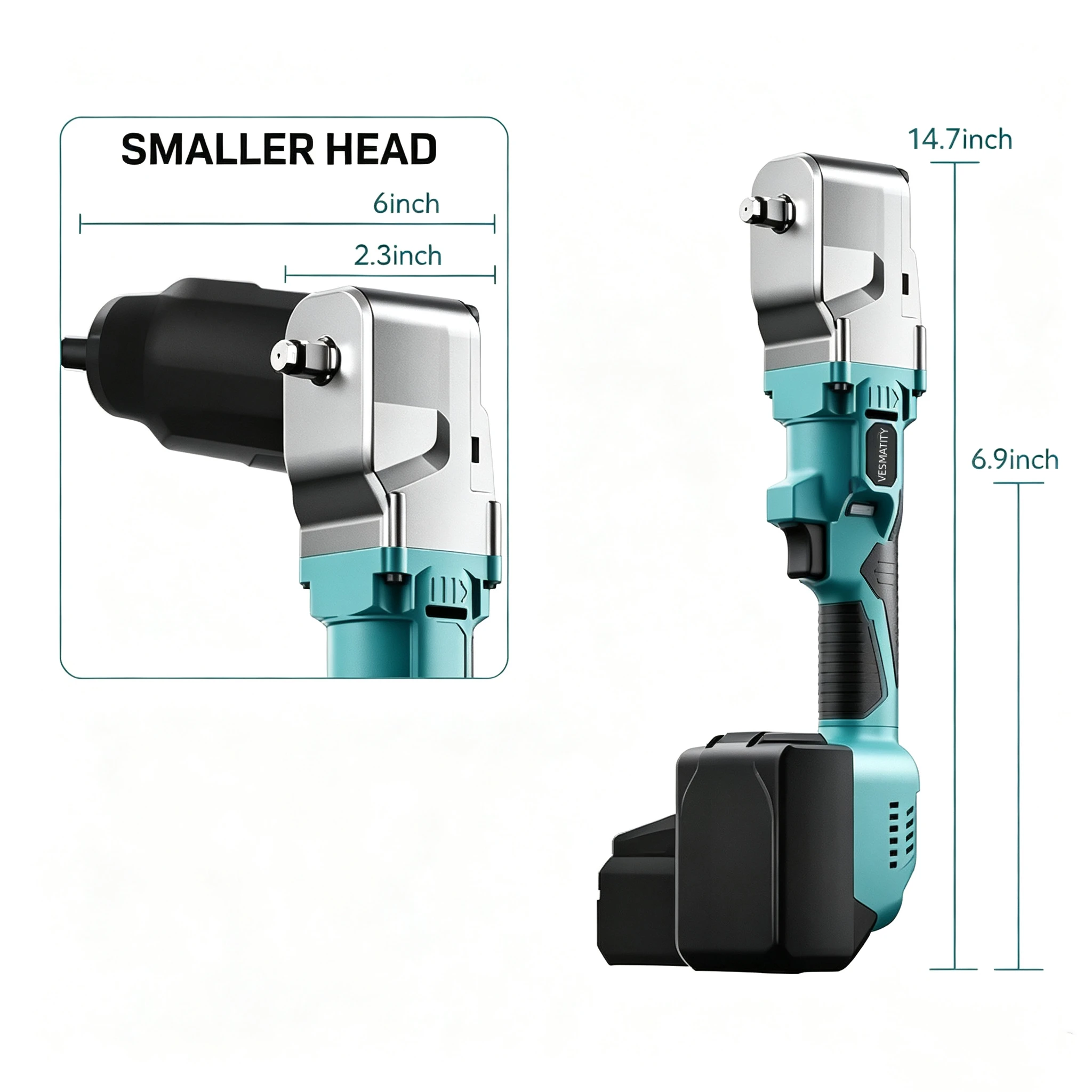 220FT Brushless Cordless Ratchet Wrench, Hand-held Electric Wrench 1/2