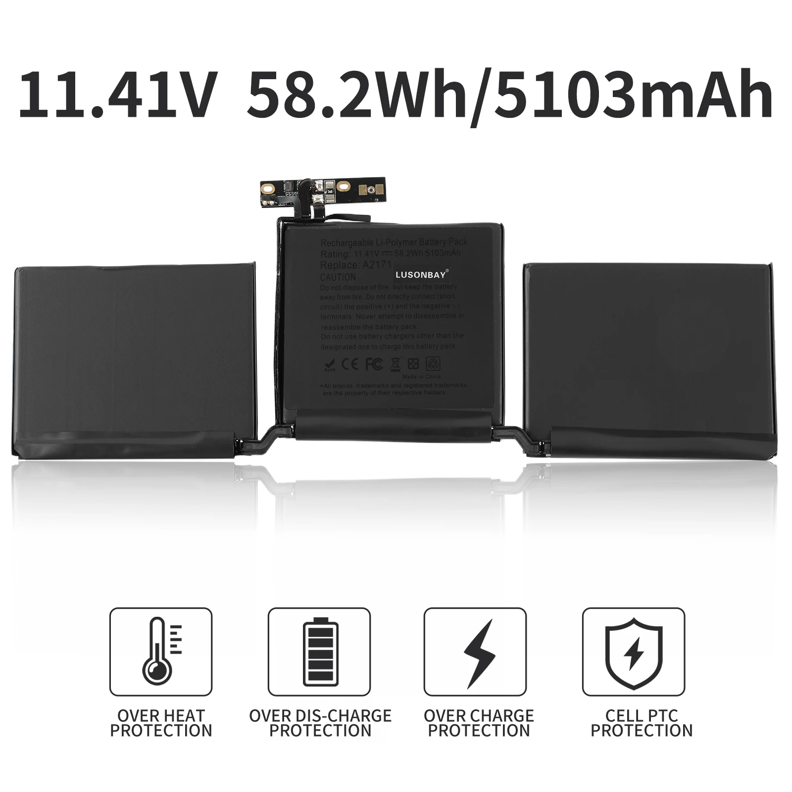 A2171 Battery For Macbook 13 '' A2289 A2338 2019 2020 Year, For Apple MacBook Pro Retina 13.3'' A2159 2019 Year 5103mAh