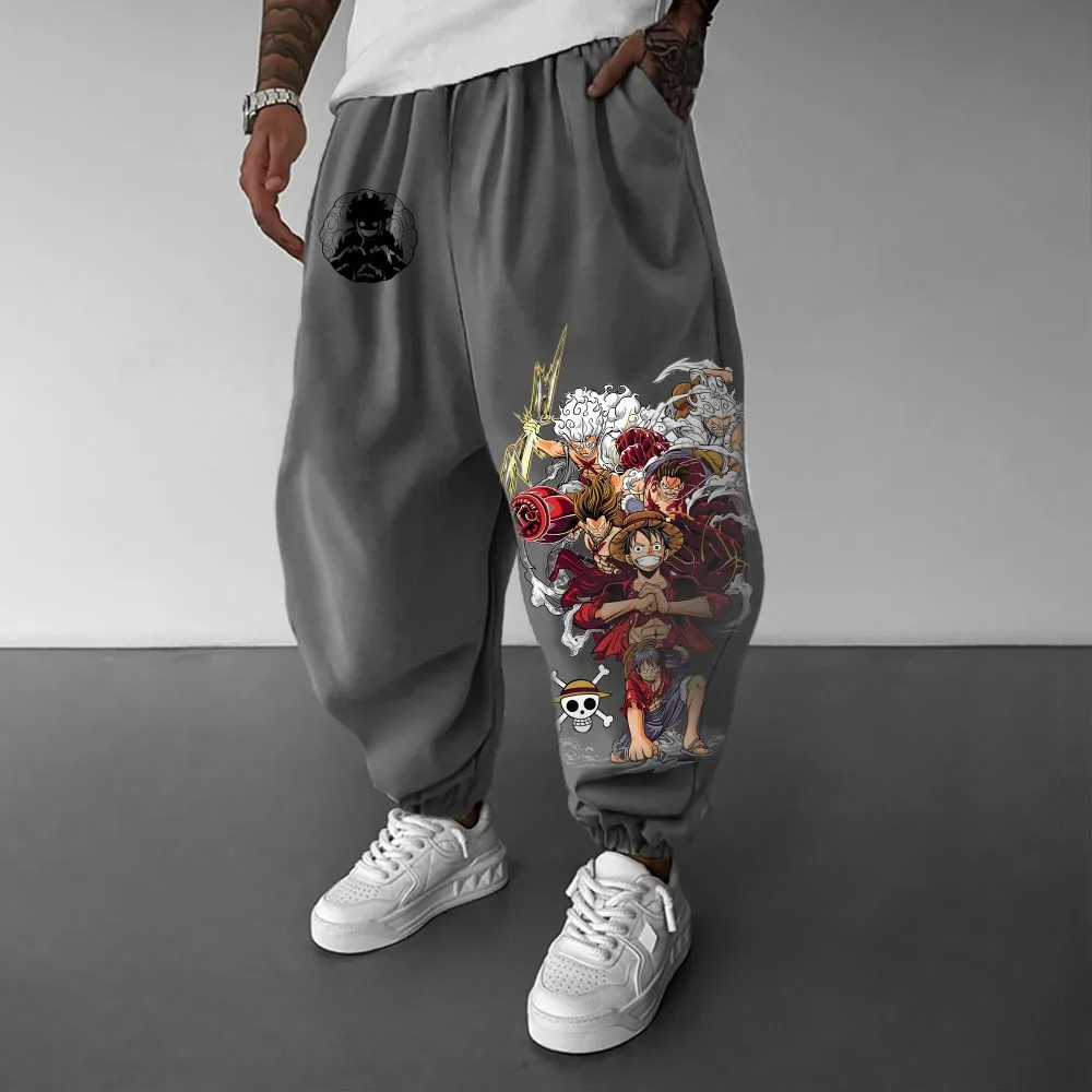 

ONE PIECE Men's Pants Trousers Sweatpants Monkey D. Luffy Anime Spring and Autumn New Punk Personality Harajuku Jogger Pants