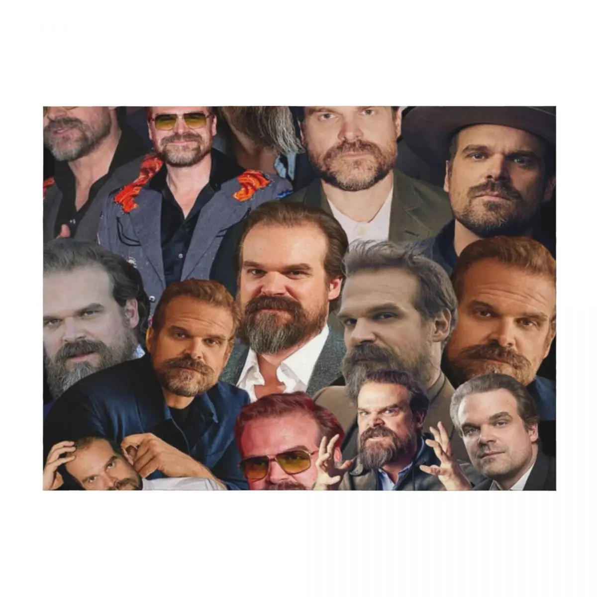 david harbour photo collage Throw Blanket Blankets For Sofas Large Decorative Throw Luxury Thicken Blankets