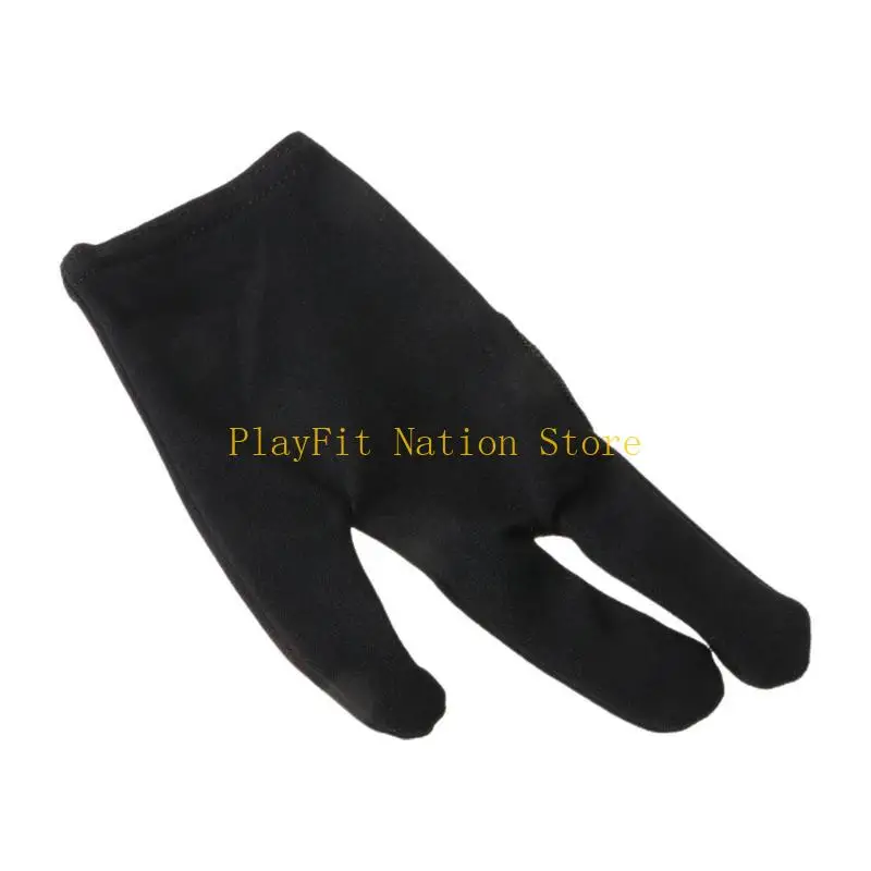 242F 1pc Black Cue Billiard Pool Shooters 3 Fingers Gloves