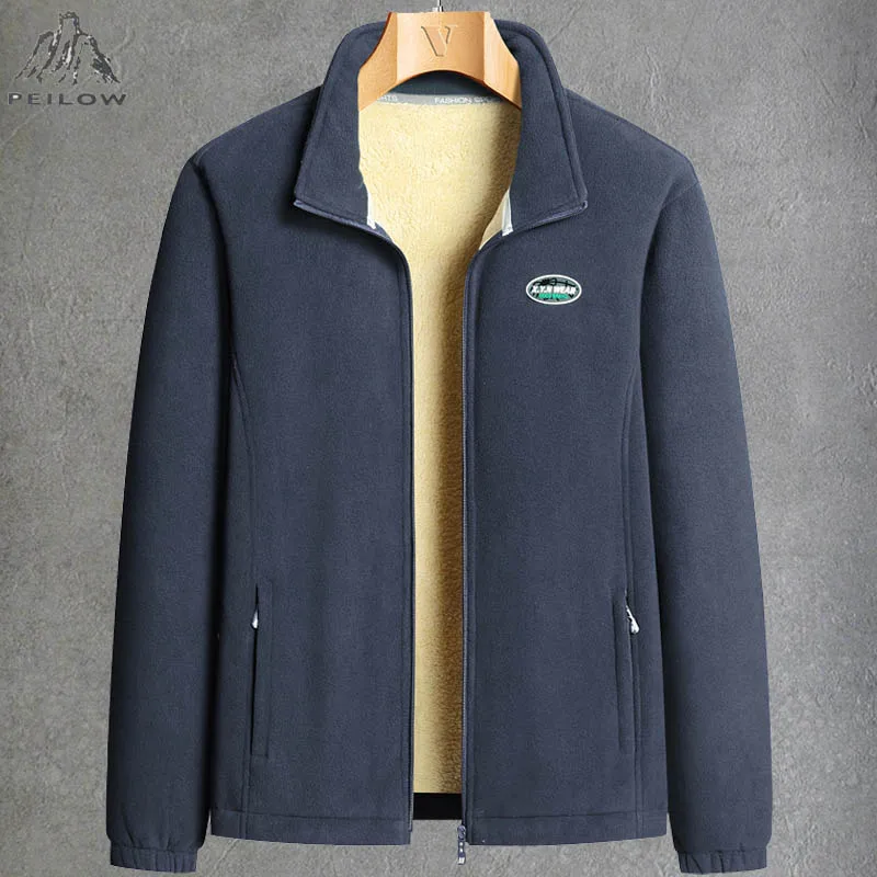 Plus Size 7XL 8XL Winter Men's Tactical Sport Warm Polar Fleece Jacket Outdoor Fleece Lined Coat Casual Warm Parkas Men Clothing