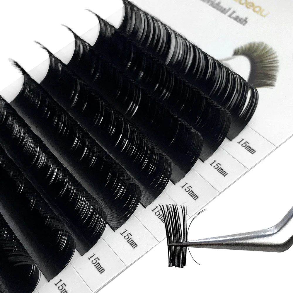 JB Jeyelabeau Classic Ellipse Flat Lash Extensions Split-tips Lashes Individual Mink Lashes Matte Fake Eyelash Makeup Supplies