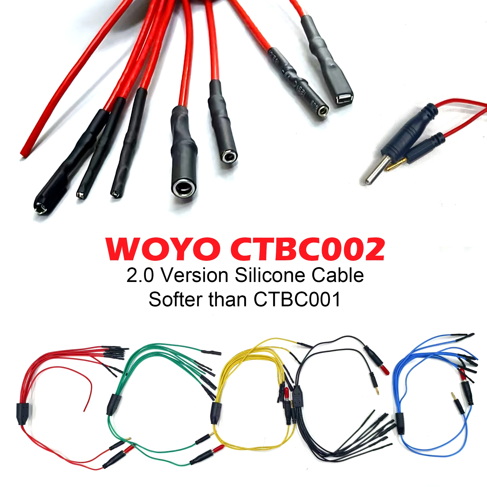

WOYO CTBC001 CTBC002 8 Way Plug Universal Breakout Leads Jumper Cable for Automotive Diagnostic Oscilloscope Line Connection
