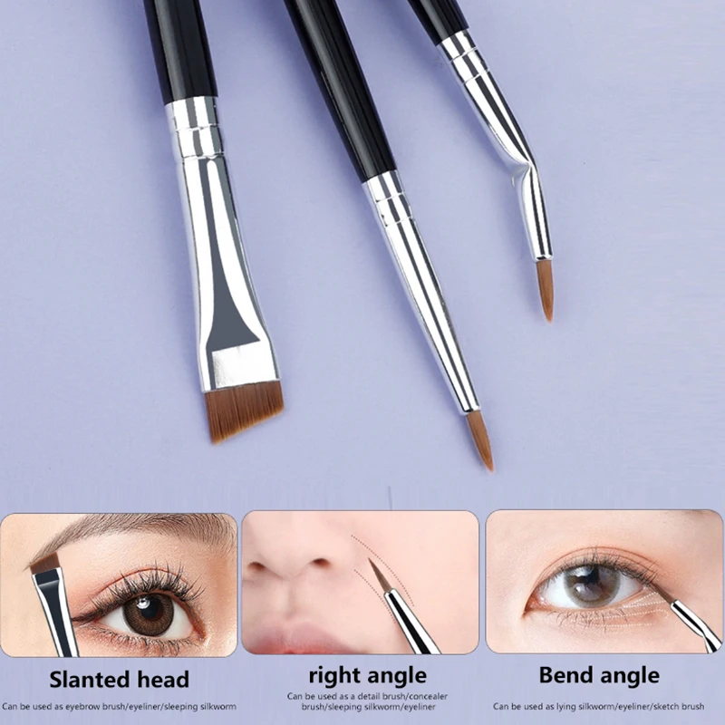 Fijne eyeliner make-up kwast vloeibare gel precisie dunne lange professionele eyeliner make-up tool