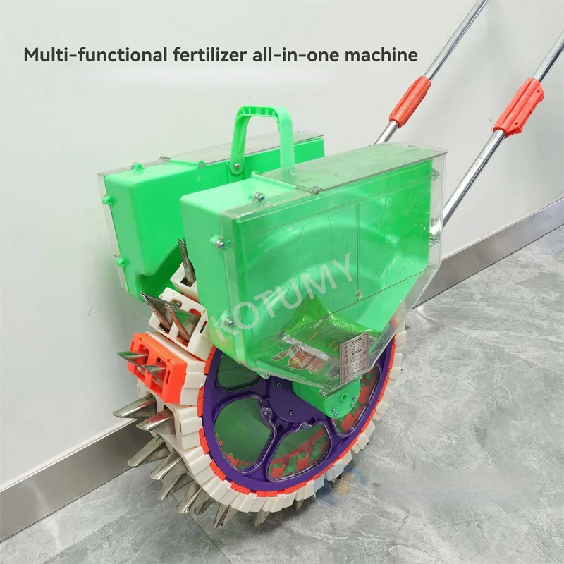 Hand-Pushed Seeder Machine Peanuts Dutch Legumes Sorghum Cabbage Sowing And Fertilizing All-In-One Vegetable Seeder