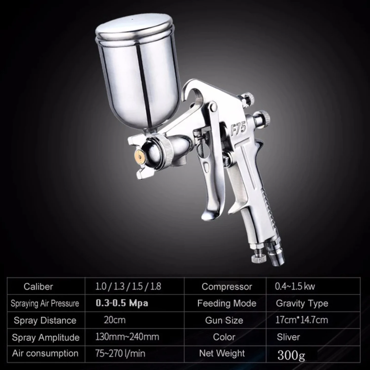 Spray Gun 400ML Pneumatic Airbrush Sprayer Professional Alloy Painting Atomizer Tool With Hopper  Painting Cars By