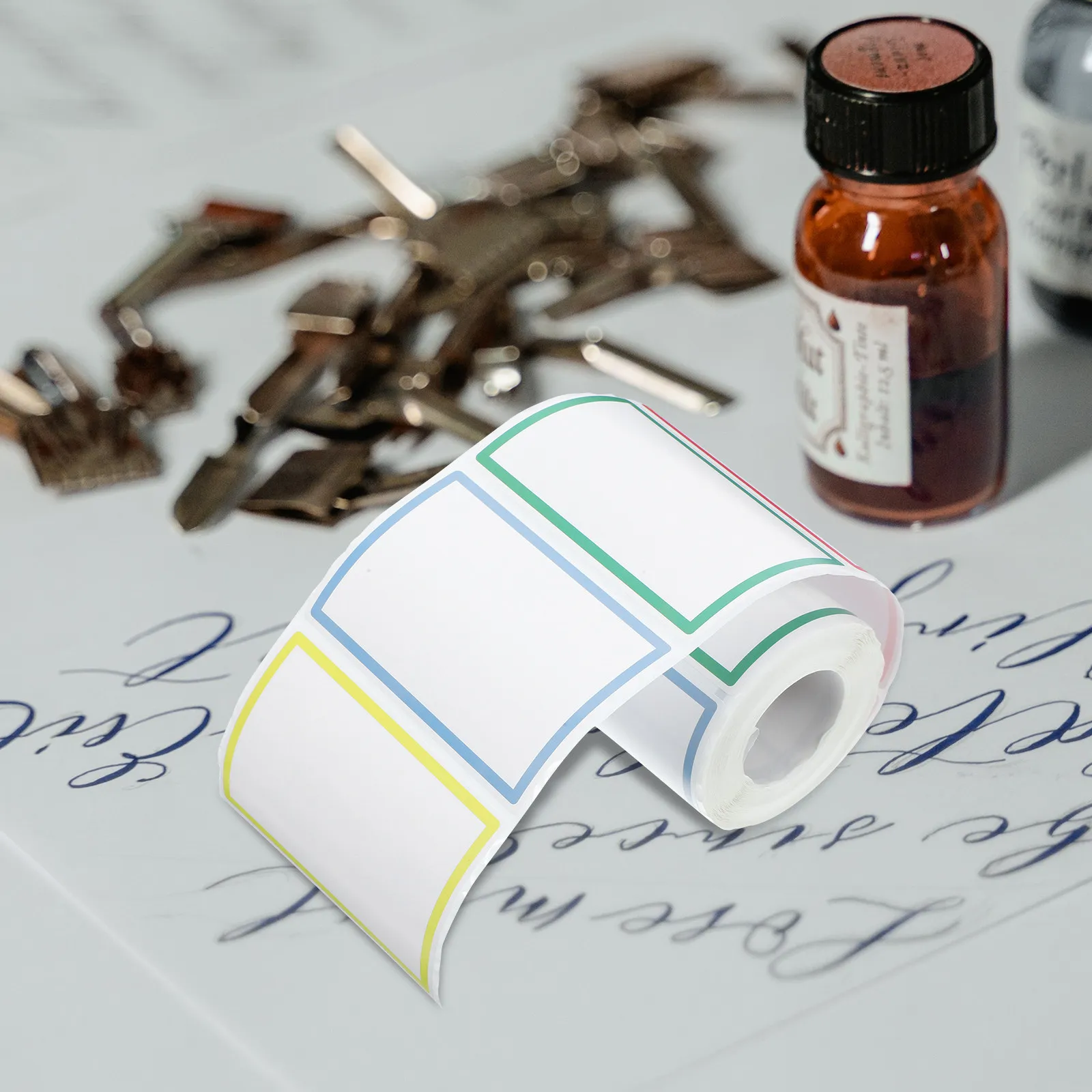 

Рулон этикеток-стикеров для именных бирок, пустые самоклеящиеся этикетки из плотной бумаги для дома, офиса, школы, сортировки и классификации