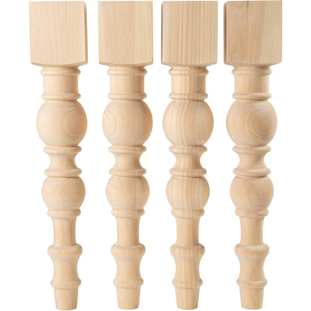 

. Modern Farmhouse Dining Table Legs - Handmade in USA - Unfinished