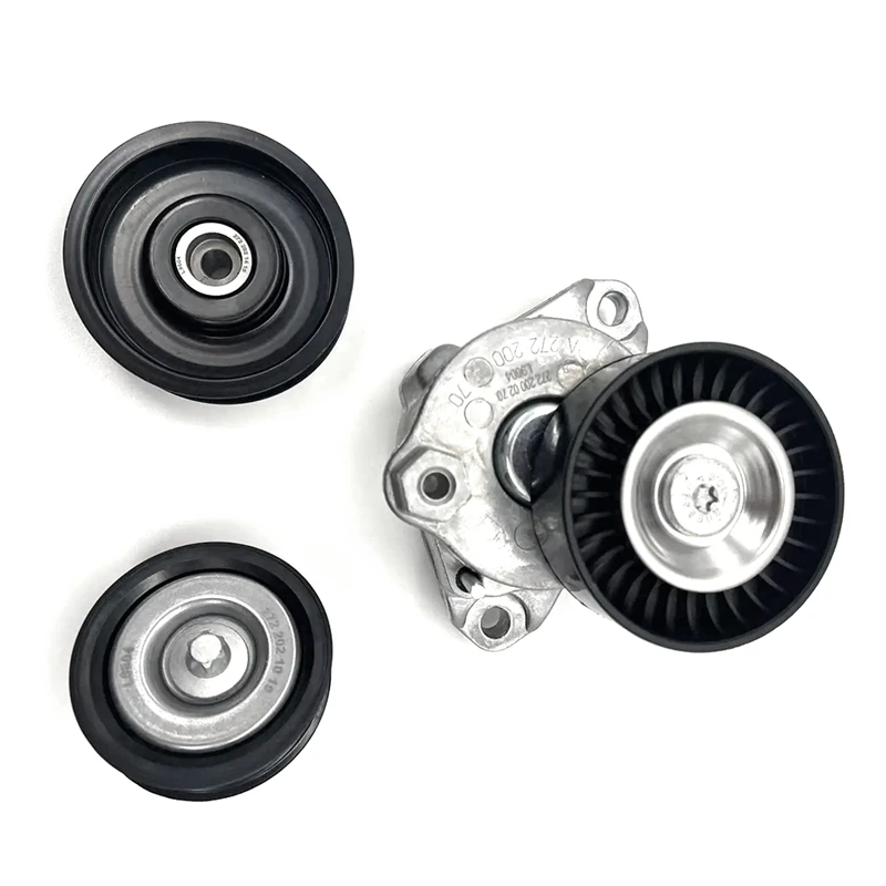 

A2722000270 A2722021019 A2722021419 Metal Tensioner & 2 Idler Wheels For Benz M272 M273