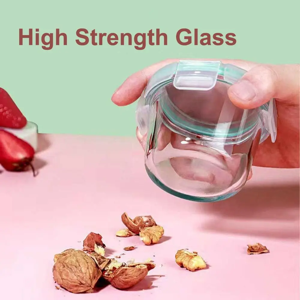 170ml Fashion Glass Food Storage Box Frozen Baby Food Glass Cup Simple Microwave Safe Baby Food Storage Jar for Little Ones