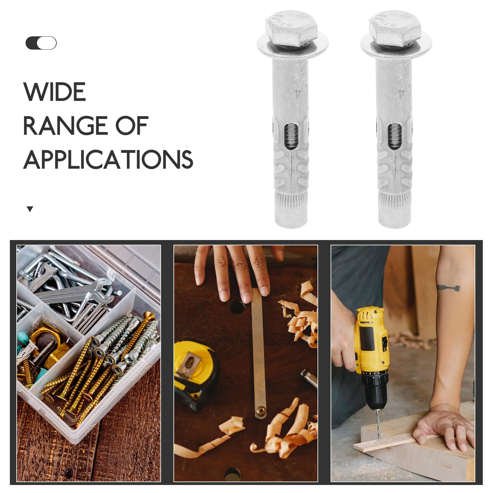 

6Pcs Expansion Screw Anchor Bolts M8x60 Heavy Duty Fixing Anchors Durable External Nut Expansion Screw Heavy Duty Anchor Bolts