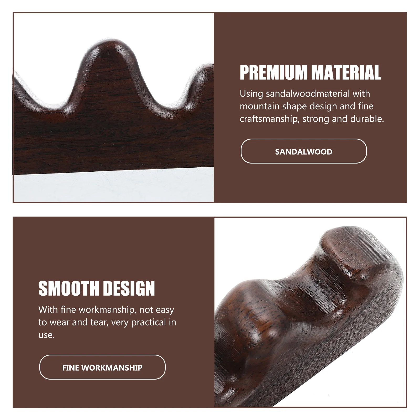 

Sandalwood Pen Holder Mountain Design Decorative Calligraphy Brush Stand Ink Pen Rack Wooden Brush Support for Desk