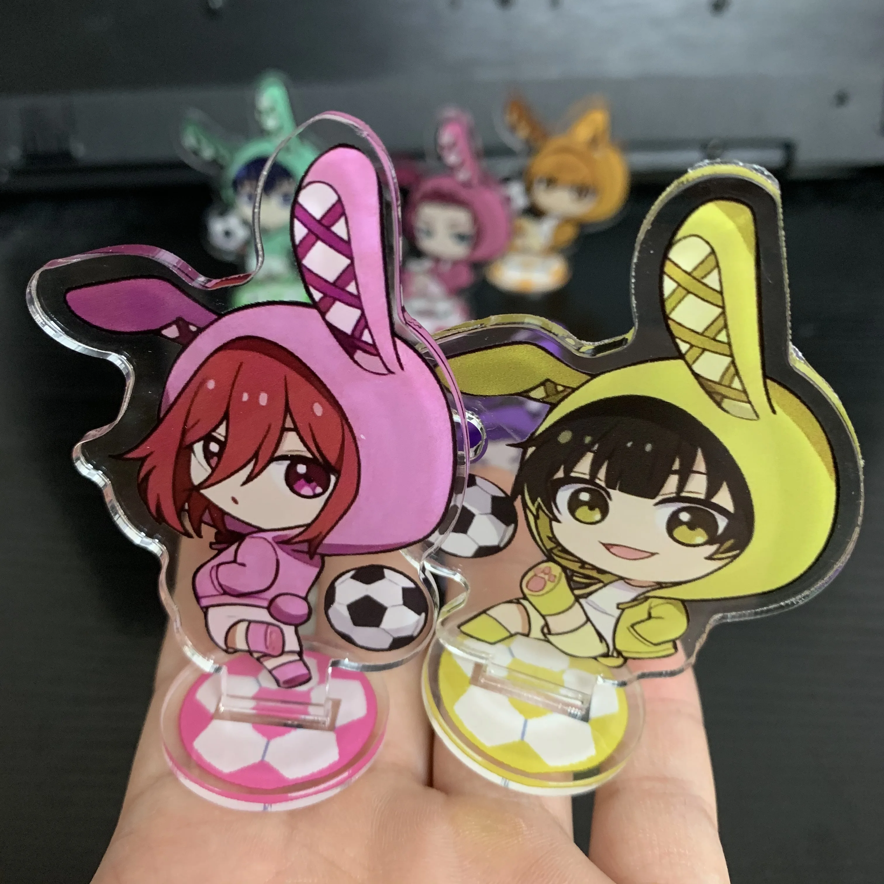 Cute Cartoon Anime BLUE LOCK Figures Seishiro Nagi Acrylic Stands Rin Itoshi Bachira Meguru Character Model Fans Christmas Gifts