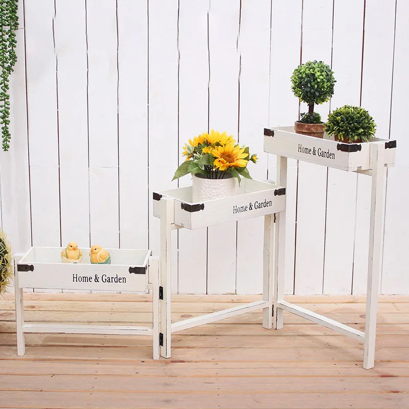 Retro Ladder Plant Hanger Wooden Storage Decoration Plant Stand Cafe Balcony Decoration Pot Trays Make Old Wood Flower Pot Rack