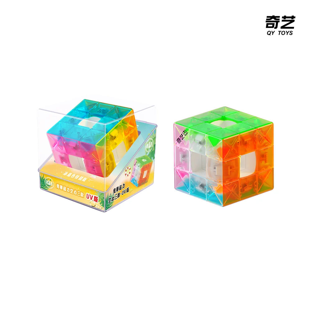 [JudyCube] Qiyi Racing Void Cube Limited edition Magnetische UV Magic Speed Cube Fidget Speelgoed Cubo Magico Puzzel Qiyi Hollow 3x3 M