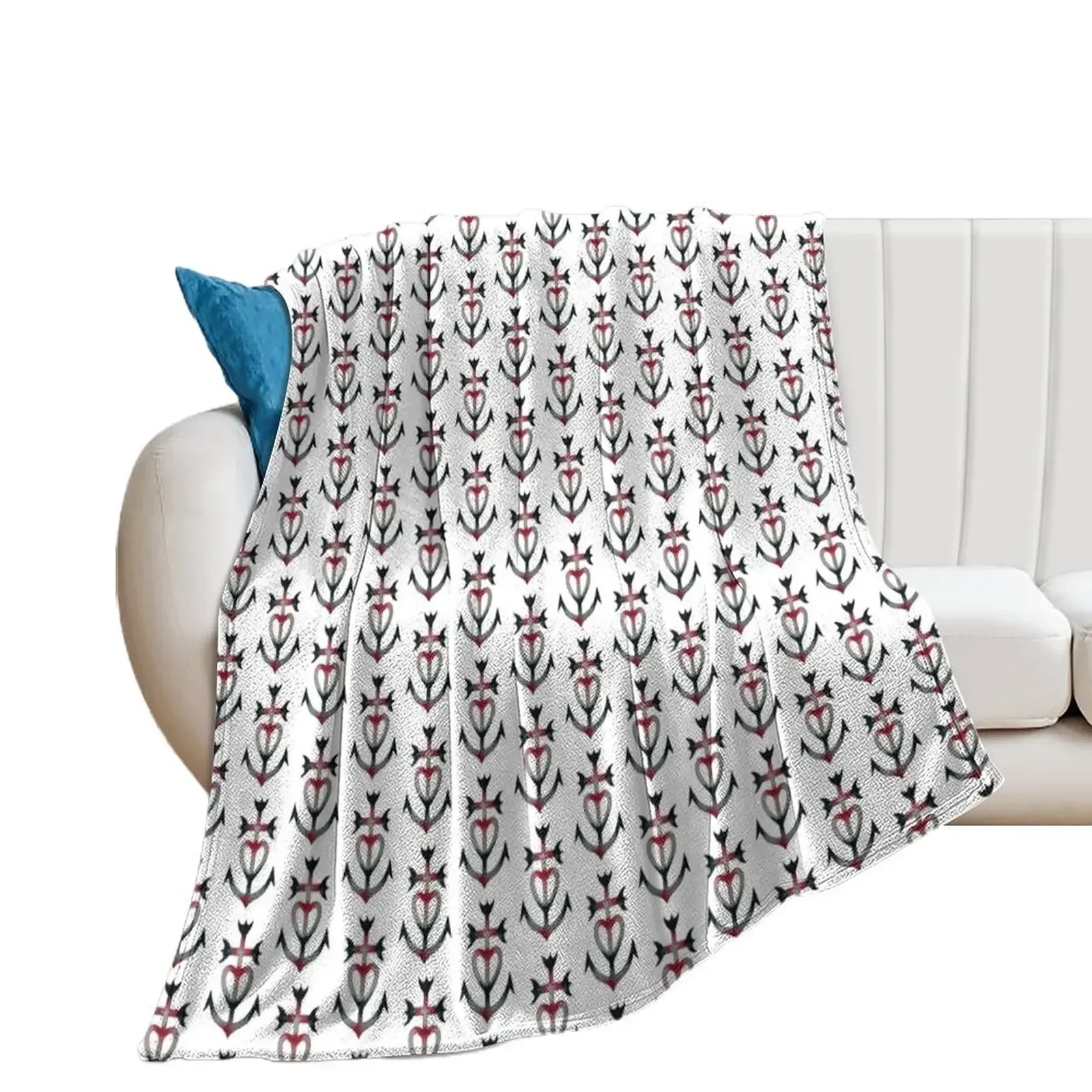 Camargue cross means: faith, hope and charity. Throw Blanket Nap Large Blankets