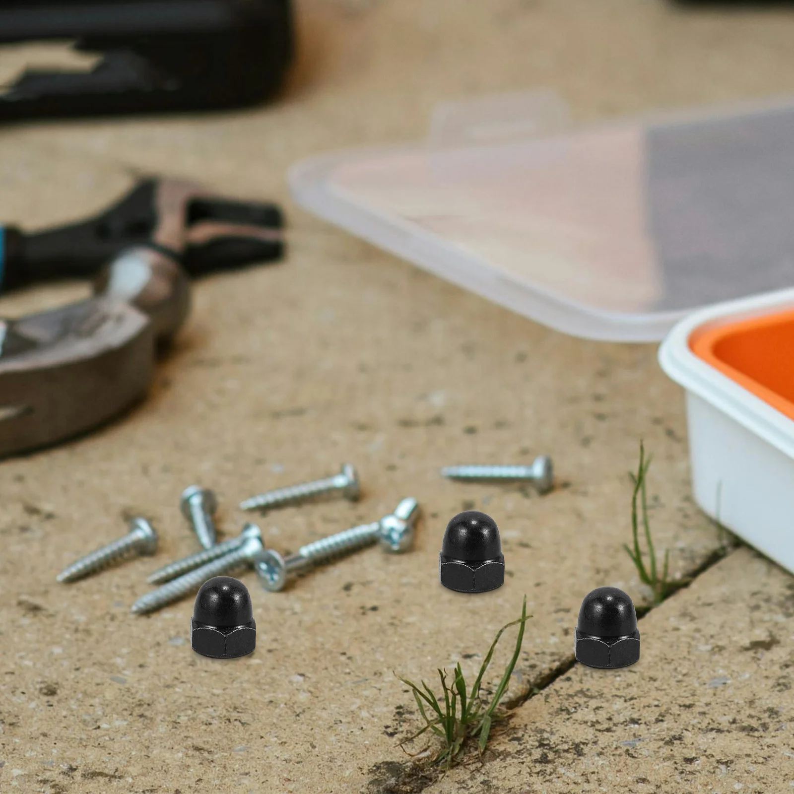 

24 шт., черная оцинкованная торцевая крышка болта с гайкой, прочная защитная крышка из углеродистой стали, изолированная крышка для электрического оборудования, купольный болт