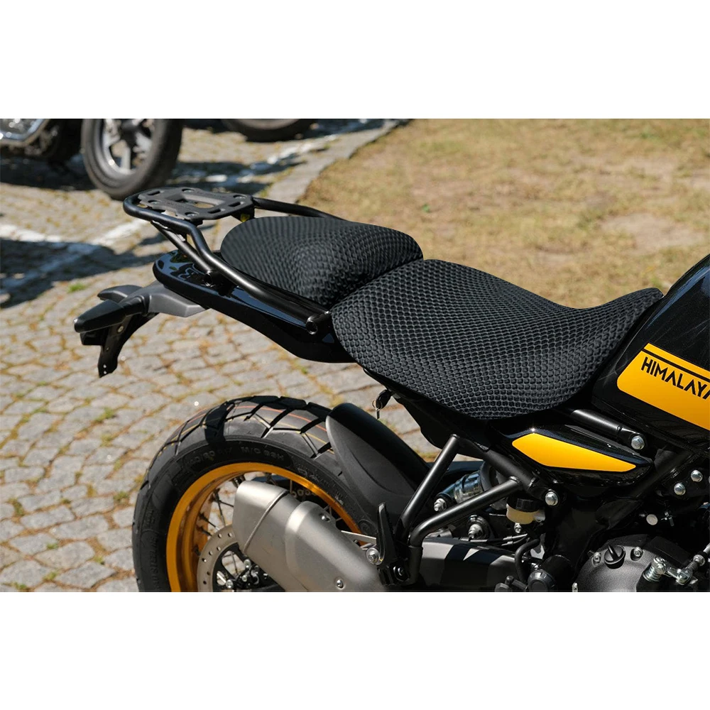 For ROYAL ENFIELD HIMALAYAN450 Motorcycle Seat Cover 3D Airflow Honeycomb Mesh Protect Cushion Nylon Non-Slip Kits HIMALAYAN 450