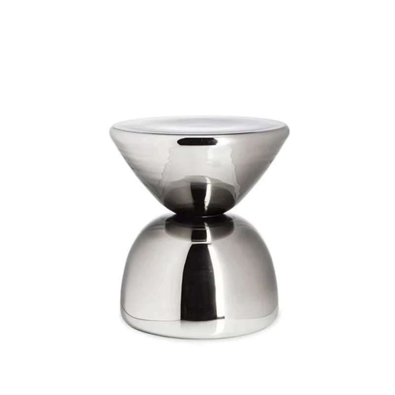 

Italian designer creative electroplating side table ornament round coffee table light luxury modern simple small table