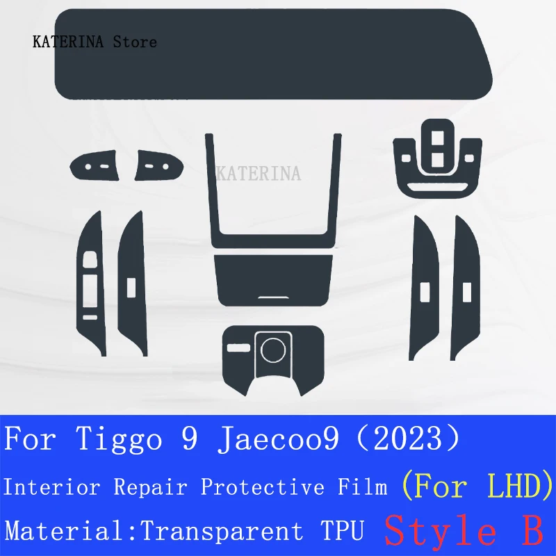 For Tiggo 9 Jaecoo 9(2023)Car GPS Navigation Protective LCD  TPU Screen Protector Anti-Scratch Film Fitting PPF