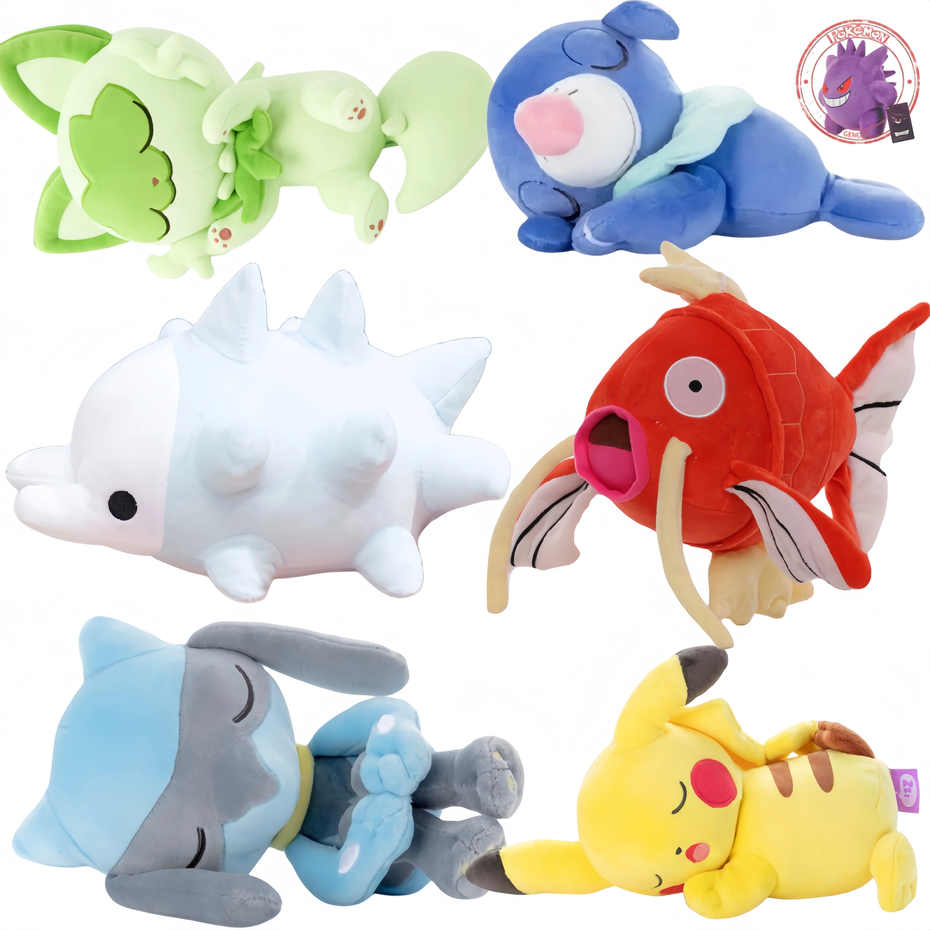 Pokemon Snom Sea Plush Doll Sleep Popplio Riolu Magikarp Plush Kawaii Charizard Peluche Squirtle Bulbasaur Charmander Doll Gift