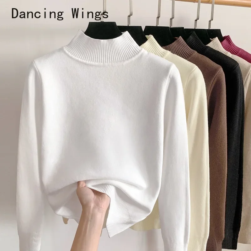 Korean Turtleneck Sweater Women Autumn Winter Thicken Velvet Tops High Quality Soft Pullovers Fleece Keep Warm Knitwear