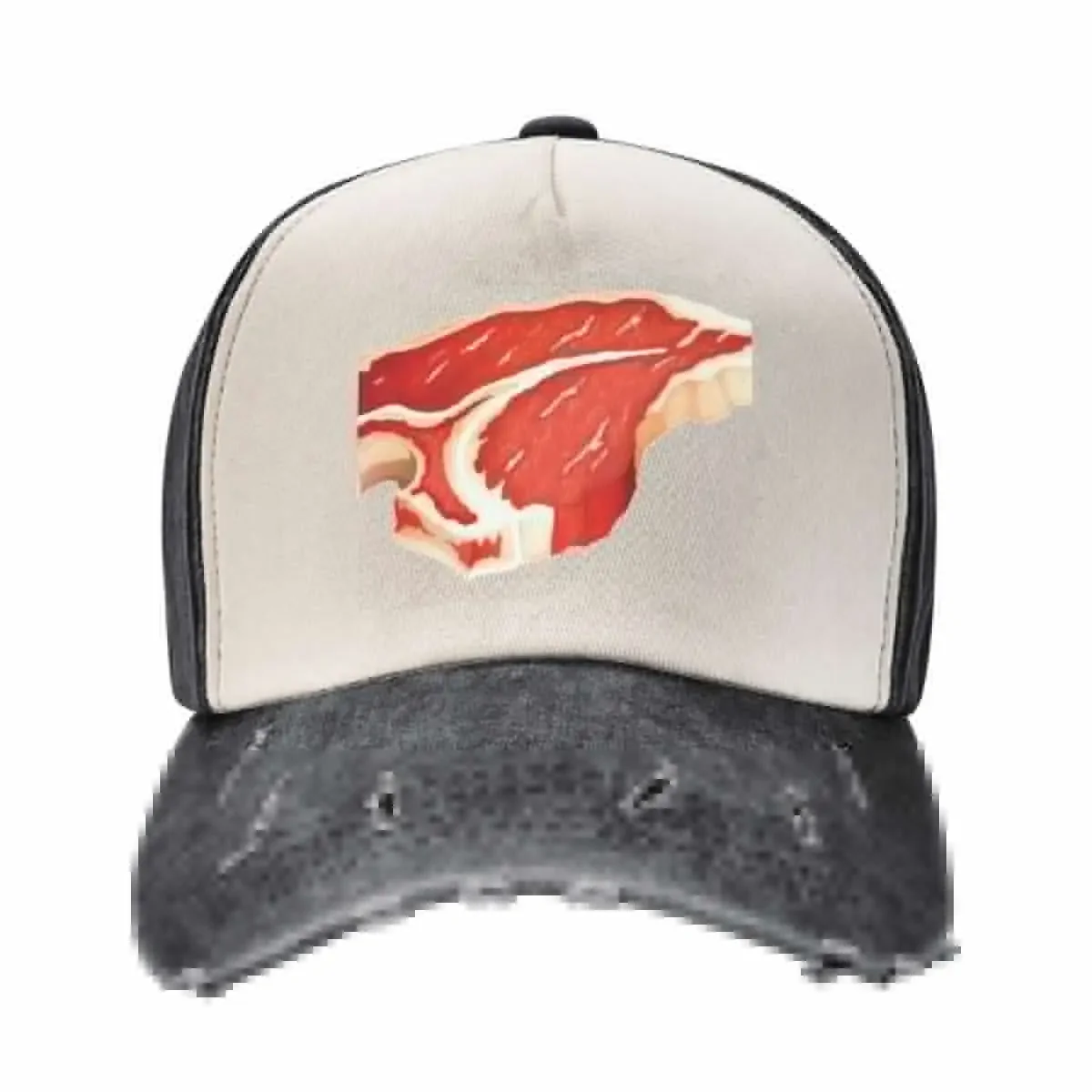 Raw T-Bone Beef Steak Baseball Cap Custom Cap fishing hat Hat Luxury Brand beach hat Hats For Women Men's