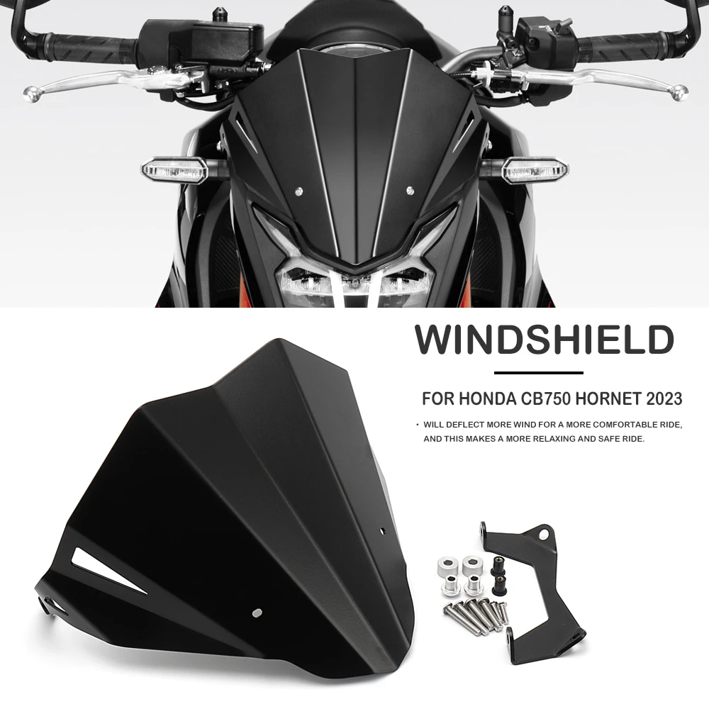 

For HONDA CB 750 Hornet CB750 HORNET 2023 New Motorcycle Accessories Aluminum Black Windscreen Windshield Wind Shield Deflector