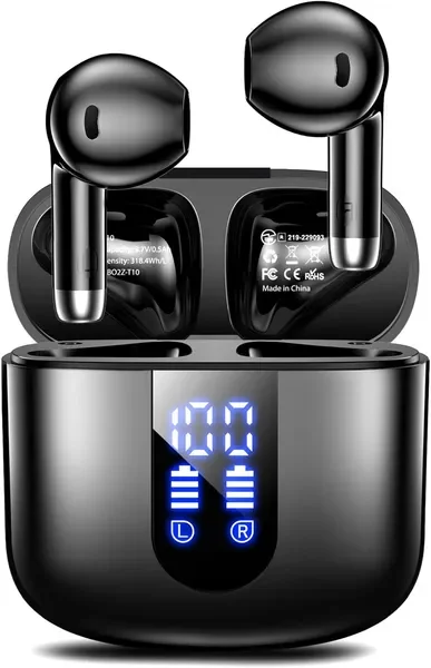

Беспроводные наушники, Bluetooth-гарнитура с глубоким басом и стереозвуком, 48 часов работы, с LED-индикатором заряда
