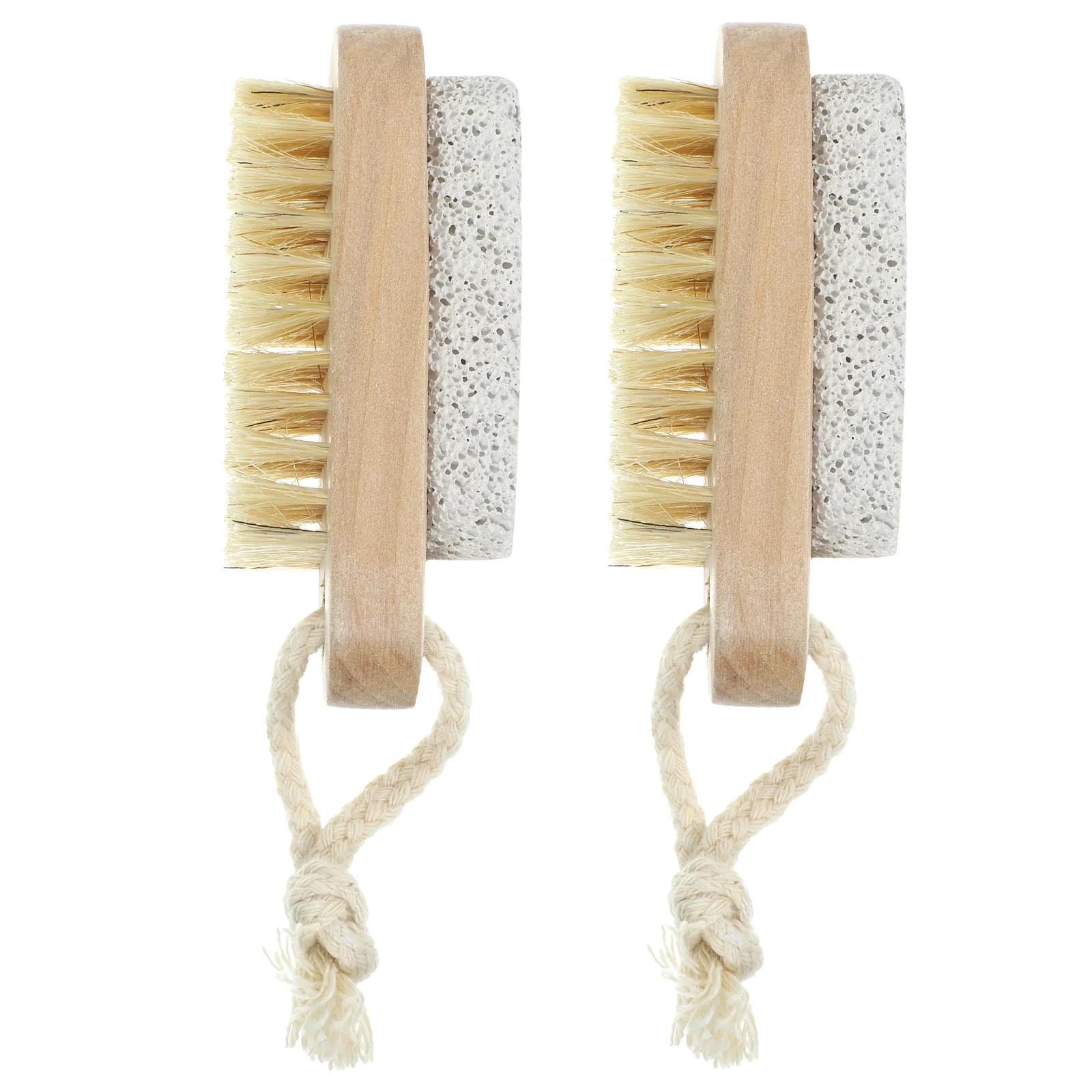 2 Pcs Clean Double Sided Pumice Brush Nail Exfoliate Dead Skin Stone 2pcs Body Bath Back Shower Man Scrubber