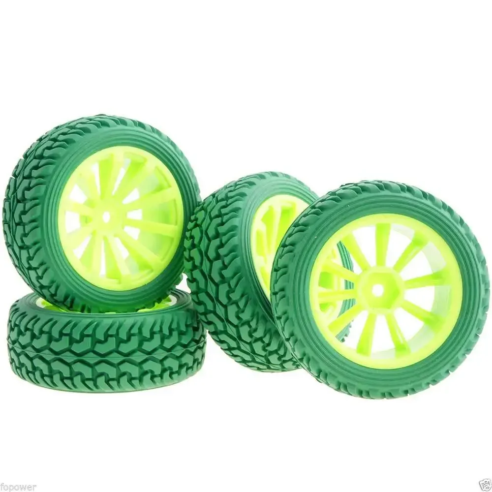 RC 603-8019 Rally Tires Tyre Wheel Rim For HSP 1:10 On-Road Rally Car