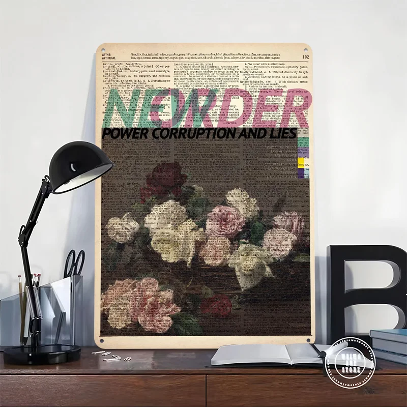 NEW ORDER Tinplate Poster Custom Wall Art Vintage Metal Signs Retro Tin Plaque for Gamer Room Decoration At Home Desk Decor Men