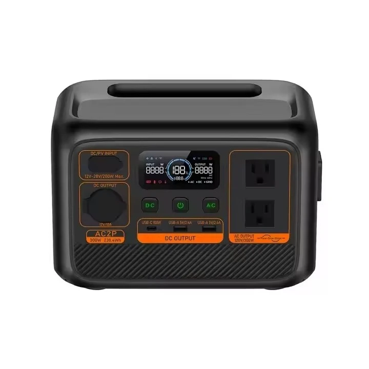 Portable Power Station 60000mah 230Wh 300W New Solar Power Bank Lithium Ion Battery MPPT Controller Features Flashlight